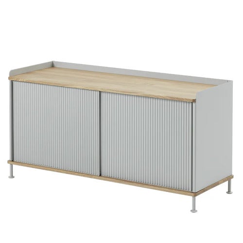 Enfold skjenk 124 x 45 cm - oiled oak Grey