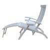 Lobby Deck Chair Hvit inkl. brett og regntrekk