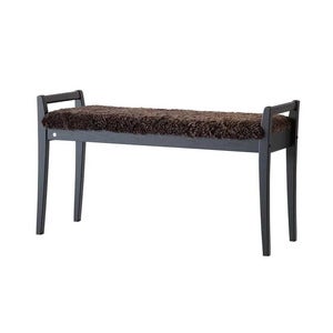 Meja Bench Svartbeiset eik/safeskinn brun