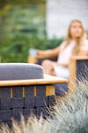 Angle Lounge sofa inkl Hyndesæt teak grå 