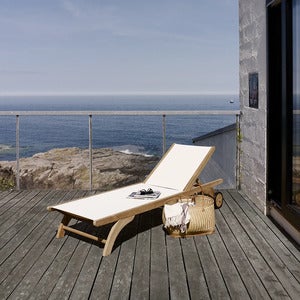 Columbus solseng teak/hvit 