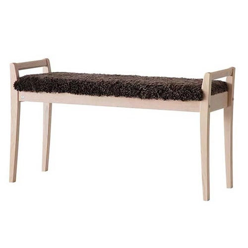 Meja Bench Hvitoljet eik/safeskinn brun