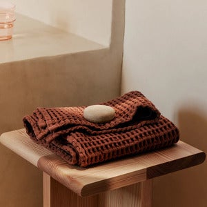Badehåndkle i Økologisk Bomull Brown Clay