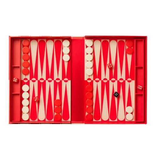 Backgammon Art of Red/Cream