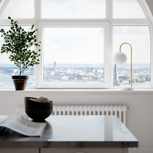 Bellagio bordlampe H60cm messing/hvit