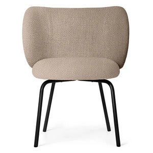 Rico Spisestol Black Bouclé - Sand