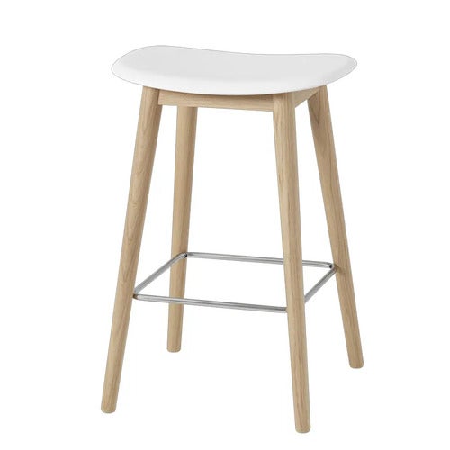 Fiber bar pallet låg Wood Base - 65 cm - Natural White/Oak