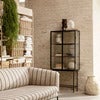 Haze Vitrine - Reeded glass Black