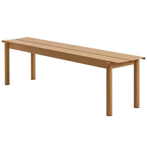 Linear Steel Benk 170x34 cm Burnt Orange 
