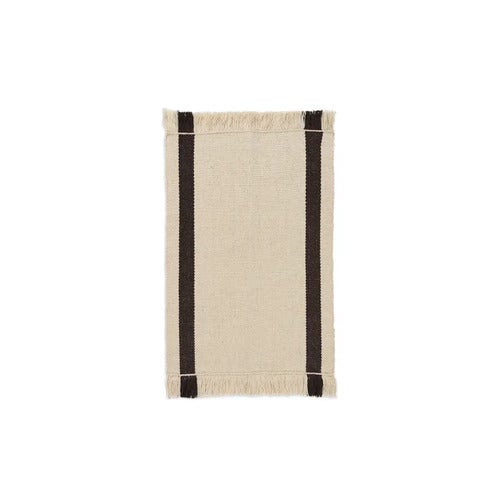 Calm Kelim-teppe 50 x 70 cm – Off-white/Kaffe