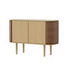Treasures skap med 2 dører i eik/brown faux leather