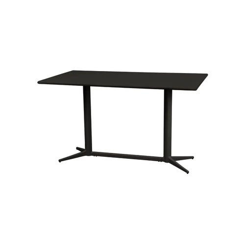 Bordplate 130x75 cm lavagrå, aluminium