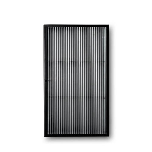 Haze Vegghengt Skap - Reeded Glass - Black