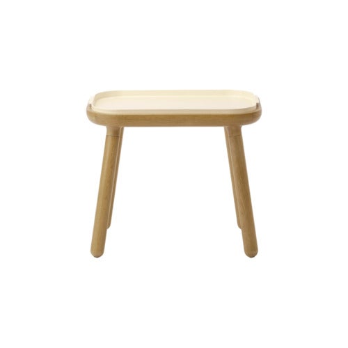 Paff Sidebord høy eik/Pearl White