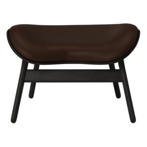 A Conversation Piece Ottoman Fotskammel Black Oak/Umage Leather Brown