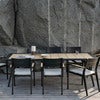 Chios Spisebord 100 x 240 cm svart/teak Brafab