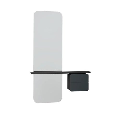 One More Look Speil Sort eik/ Anthracite Grey
