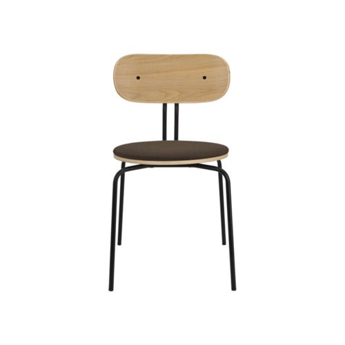 Curious spisestol eik/svart metall Mocca