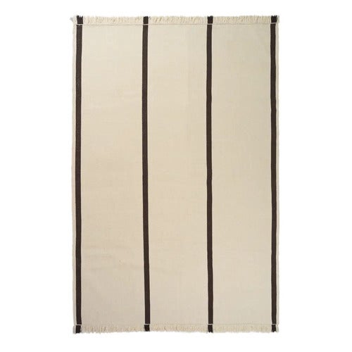 Calm Kelim Teppe 200x300 cm - Off-white/Coffee