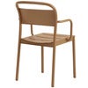 Linear Steel Stol med armlener - Burnt Orange 