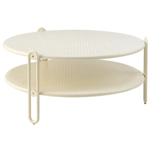 Blixt salongbord 85 cm Pearl White