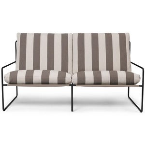 Desert 2-seters sofa Stripe Black/Chocolate