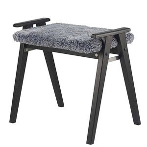 Alme Krakk Svartbeiset eik/safeskinn lysegrå