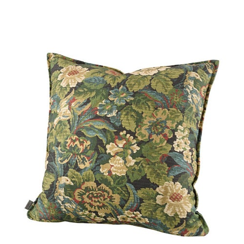 Putetrekk med blomstermotiv i Ebonleaf-stil - 50x50 cm