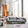 Rest Sofa 3-seters metallbase med peis 6/svart