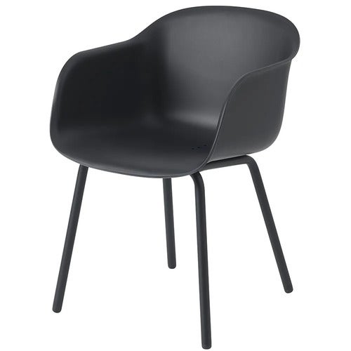 Fiber Outdoor Stol med armlener Anthracite Black 