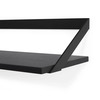 Ribbon hylle 140x20 cm sort eik/svart metall
