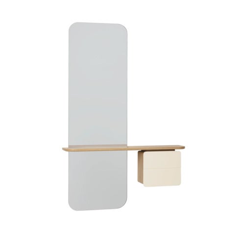 One More Look Speil Eik/Pearl White