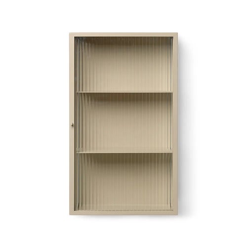 Haze Vegghengt Skap - Reeded Glass - Cashmere