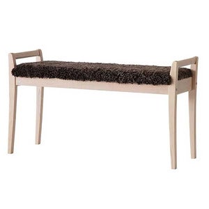 Meja Bench Hvitoljet eik/safeskinn brun