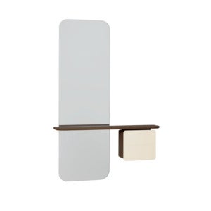 One More Look Speil Mørk eik//Pearl White