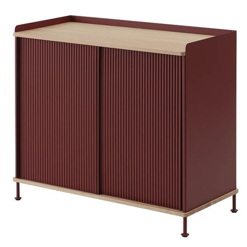Enfold skjenk 100 x 45 cm  - oiled oak Deep Red