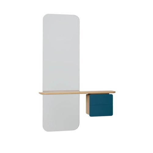 One More Look Speil Eik/Petrol Blue