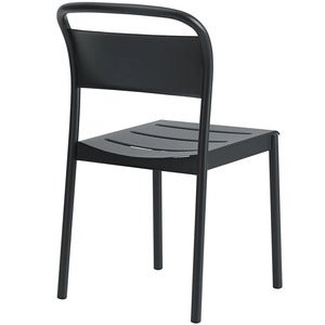 Linear Steel Spisestol Anthracite Black 