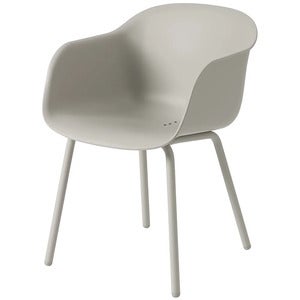 Fiber Outdoor Stol med armlener Grey 