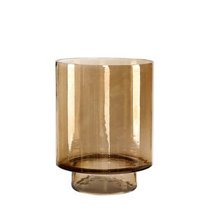 Reef-lykt i glass Ø20 cm - Røykbrun