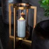 Verano lyslykt stor Brass Antique Artwood
