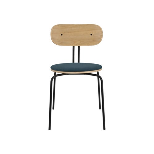 Curious spisestol eik/svart metall Jet Air Blue