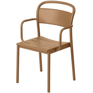 Linear Steel Stol med armlener - Burnt Orange 