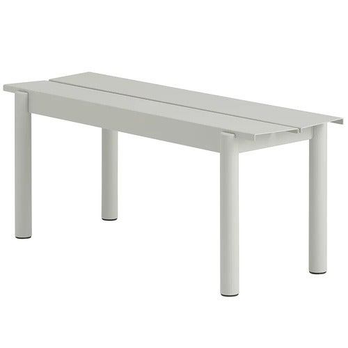 Linear Steel Benk 110x34 cm Grey 