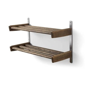 Meja Skohylle 59 cm 2 hyller veggmontert røkt eik