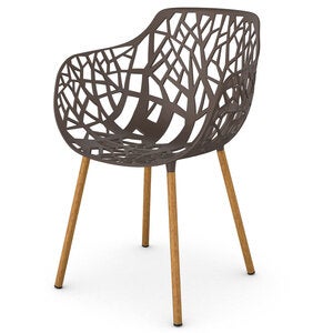 Forest Stol med armlener Iroko/Maracuja