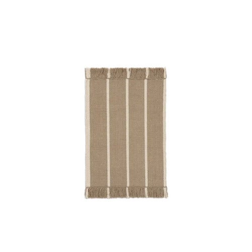 Calm Kelim Teppe 50x70 cm - Dark Sand/Off-white