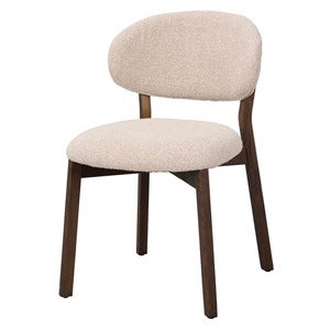 Patterson stol beige stoff / brun eik