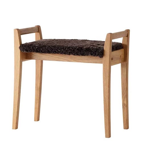 Meja krakk lakkert eik/safeskinn brun