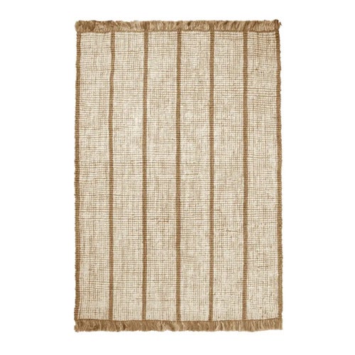 Athens håndvevd jute-teppe 170x240 cm - Natural/Off-white